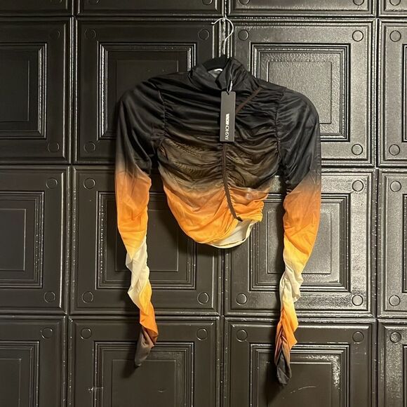 Fashionnova Printed Mesh Top - Picture 1 of 4